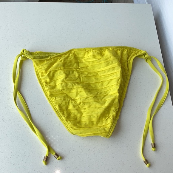 Ella Moss Bright Yellow String Bikini Bottoms Extra Small - Picture 6 of 6